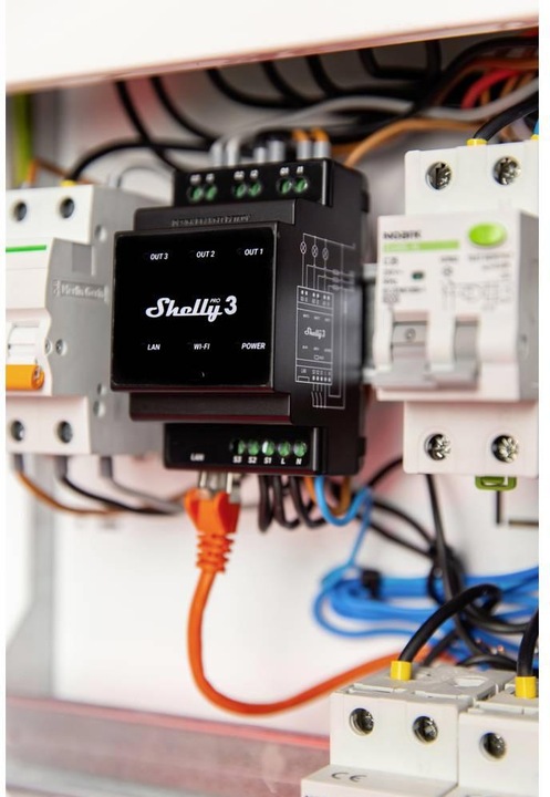 Actual product image Shelly Pro 3 (Switch actuator)