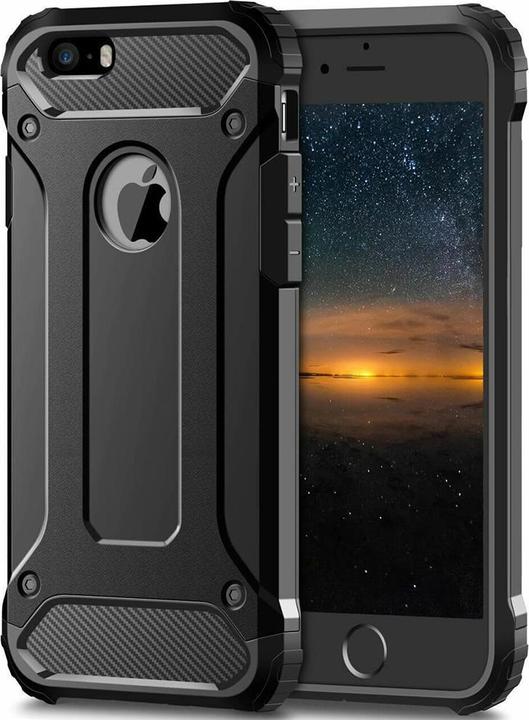 Immagine prodotto Techsuit - Hybrid Armor - iPhone 5 / iPhone 5s / iPhone SE - Black (Apple iPhone 5)