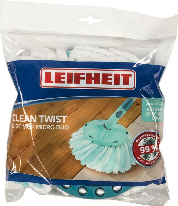 Immagine prodotto Leifheit Testa di ricambio Clean Twist Disc Mop microduo (1 pz.)