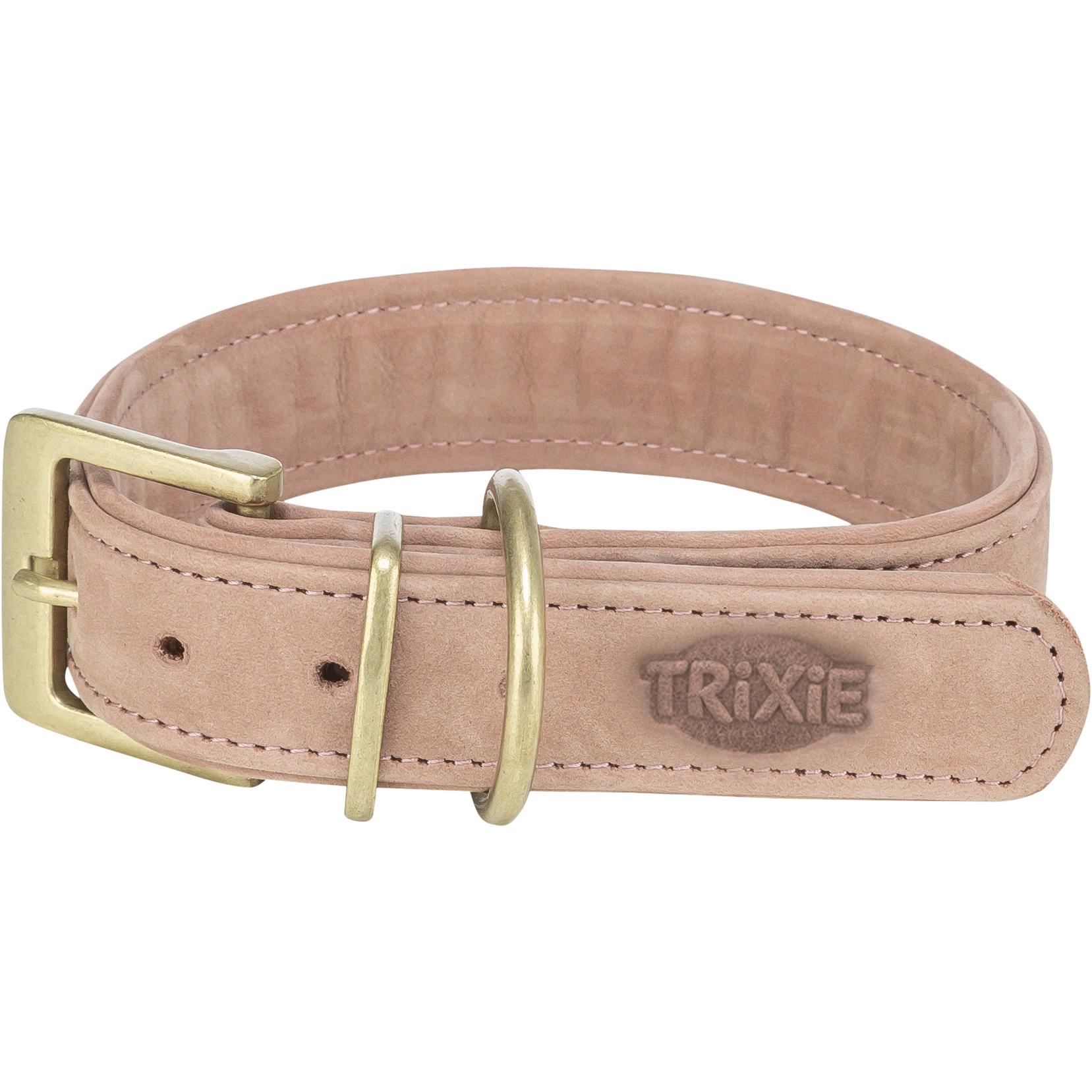 Trixie Pure collar, leather, L: 47–54 cm/40 mm, pink - buy at Galaxus