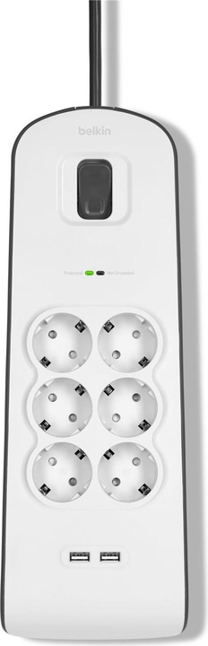 Produktbild Belkin SURGE PLUS 2.4 A (6 x, CEE 7/3, 2 m)