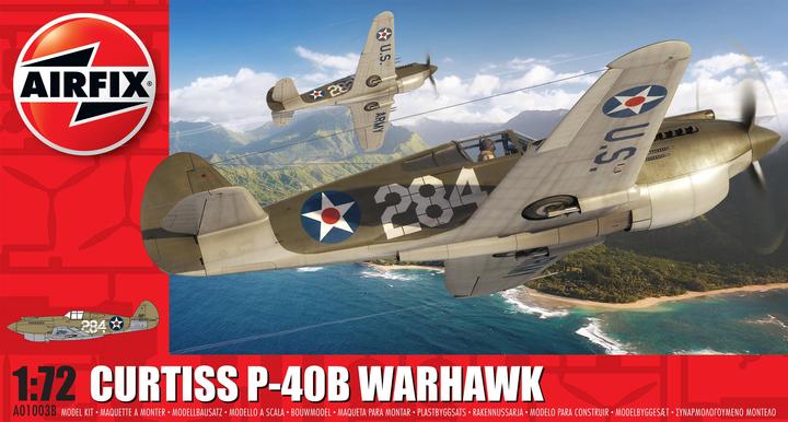 Actual product image Airfix Curtiss P-40B Warhawk 1:72 Kit