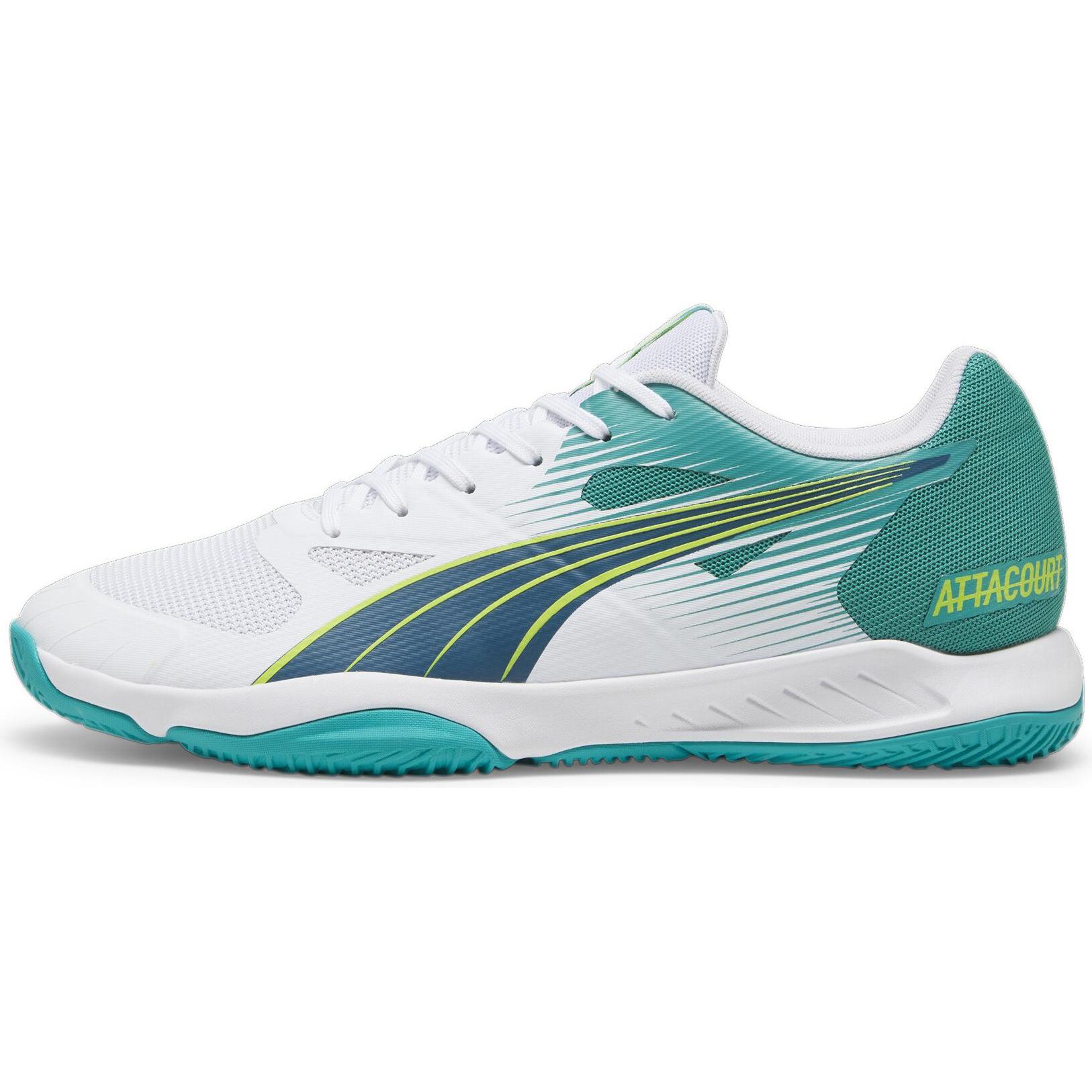Puma, Unisex, Hallenschuhe, Attacourt (40.5), Weiss
