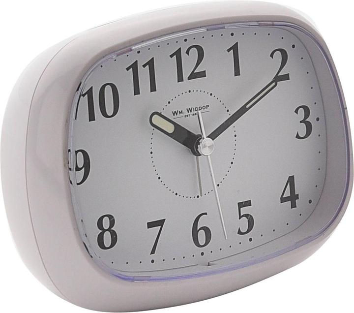 Produktbild Hometime Wecker Oval mit Licht & Snooze Weiss *(60100)*