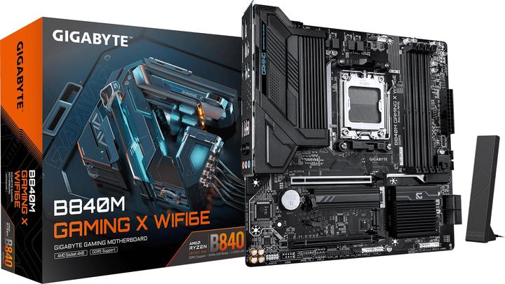 Produktbild Gigabyte MB GBT AMD AM5 B840M Gaming X WiFi6E (AM5, AMD B840, mATX)