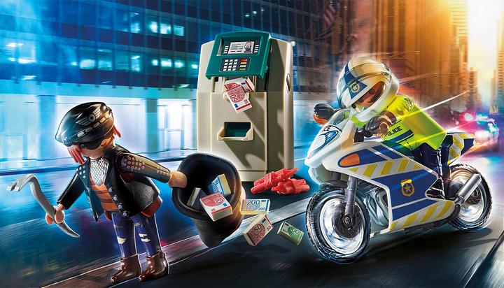 Image du produit Playmobil Moto de la police : poursuite du voleur d'argent (70572, Playmobil City Life)