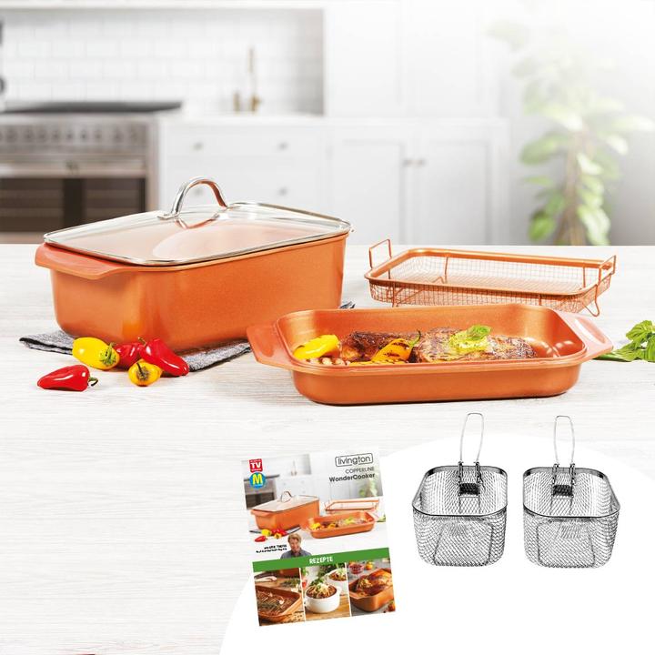 Actual product image Livington Copperline Wonder Cooker Deluxe (Casserole + Stewpot)