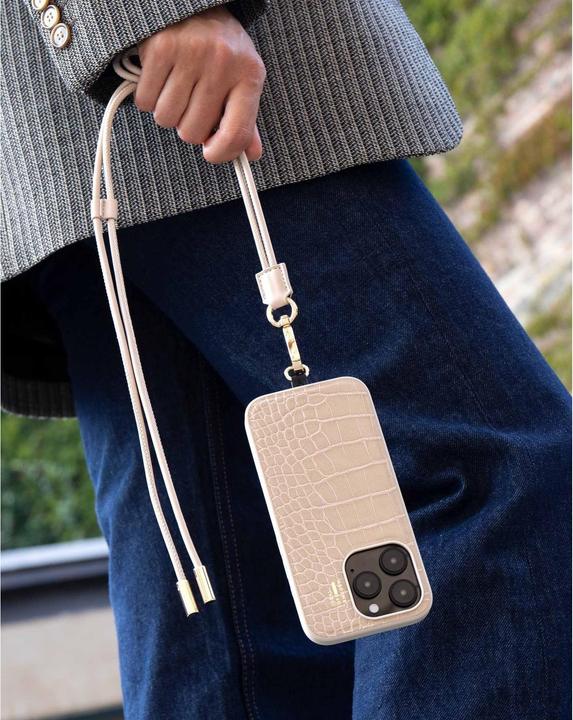 Image du produit iDeal Of Sweden Magsafe Designer Hard-Cover Vegan Leather Warm Beige Croco (Apple iPhone 16 Pro)