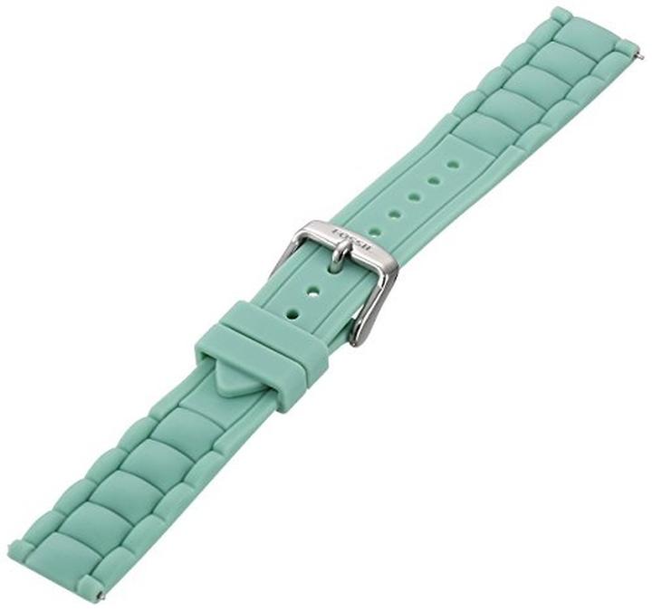 Actual product image Fossil Silicone Green Watch Strap (18 mm, Structured silicone)