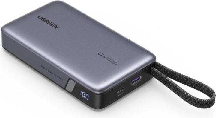 Produktbild Ugreen PB550 20.000mAh 67W Power Bank 1x USB-A 1x USB-C 1x integrated USB-C cable (20000 mAh, 67 W)