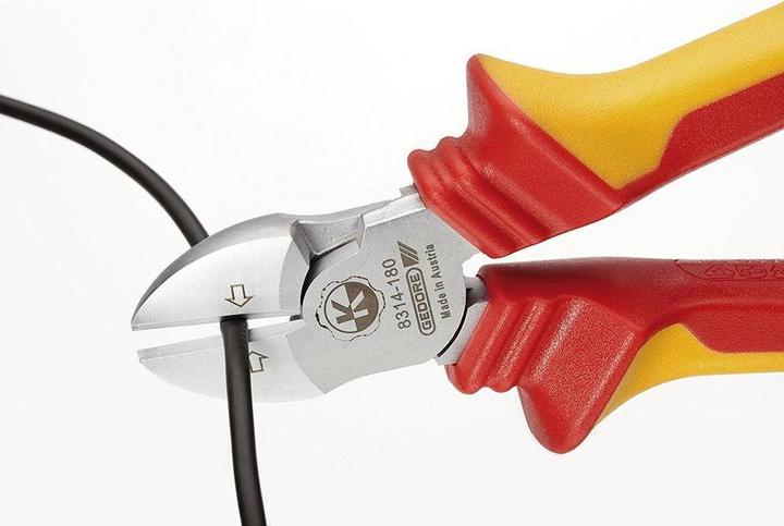 Actual product image Gedore VDE 8314180 VDEPowerSide cutters VDE Insulation of sleeves (185 mm)
