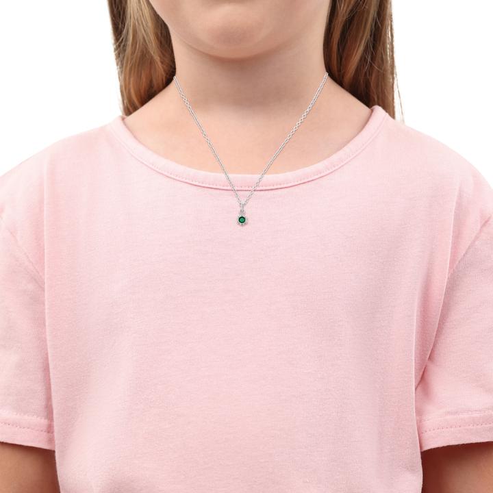 Immagine prodotto Prinzessin Lillifee Halsschmuck für Mädchen, 925 Sterling Silber, Zirkonia synth. | Geburtsstein (Argento 925)