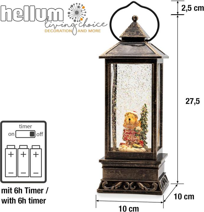 Produktbild Hellum LED Laterne Wasser Turmlaterne, farben, mit Hund