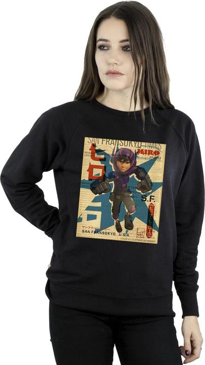 Immagine prodotto Disney Big Hero 6 Baymax Hiro Newspaper Felpa Donna (M)