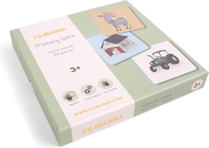 Filibabba Memory-Spiel - Bauernhoftiere (Deutsch, Englisch)
