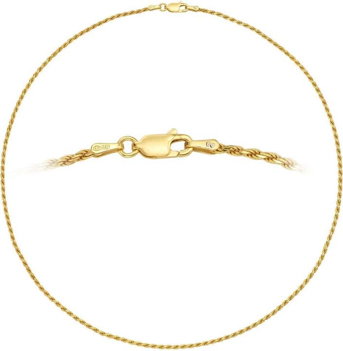Immagine prodotto Bijouteria Catena in argento (Argento 925, Placcatura in oro (placcatura oro), 45 cm)