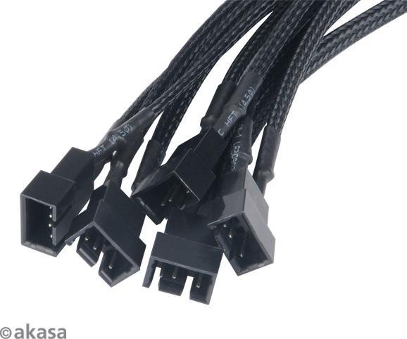 Actual product image Akasa PC fan Y-cable (5x PC fan plug 4pin.
