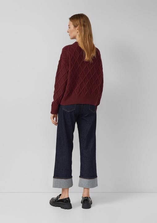 Produktbild s.Oliver Strickpullover Pullover im Relaxed Fit mit Zopfmuster (34)