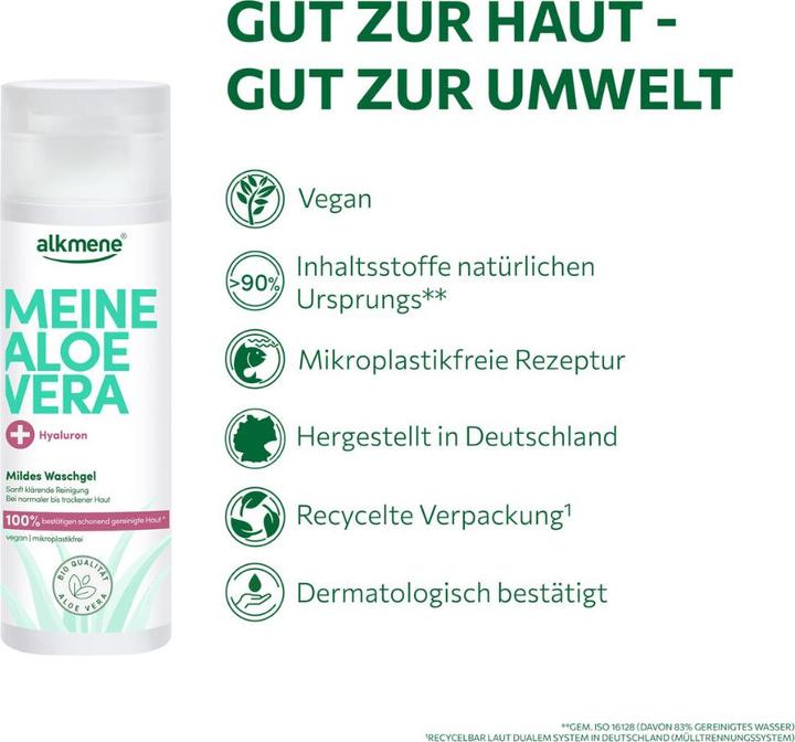 Image du produit Alkmene MEINE ALOE VERA, Mildes Waschgel (Gel nettoyant, 200 ml)
