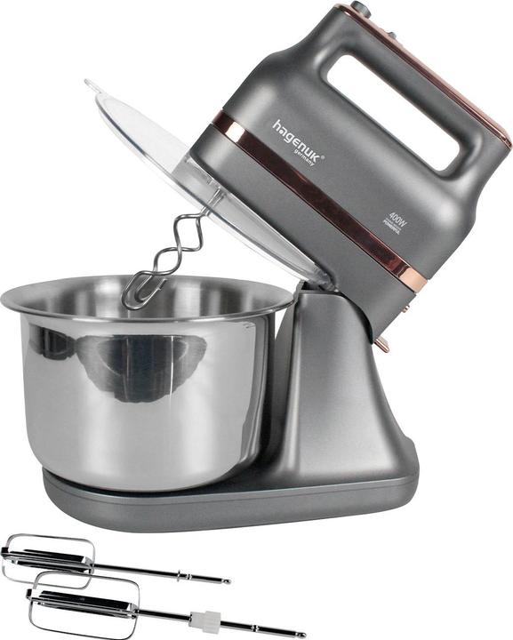 hagenuk Turbo-Handrührgerät mit 3,5L Edelstahl-Rührschüssel (400 W)