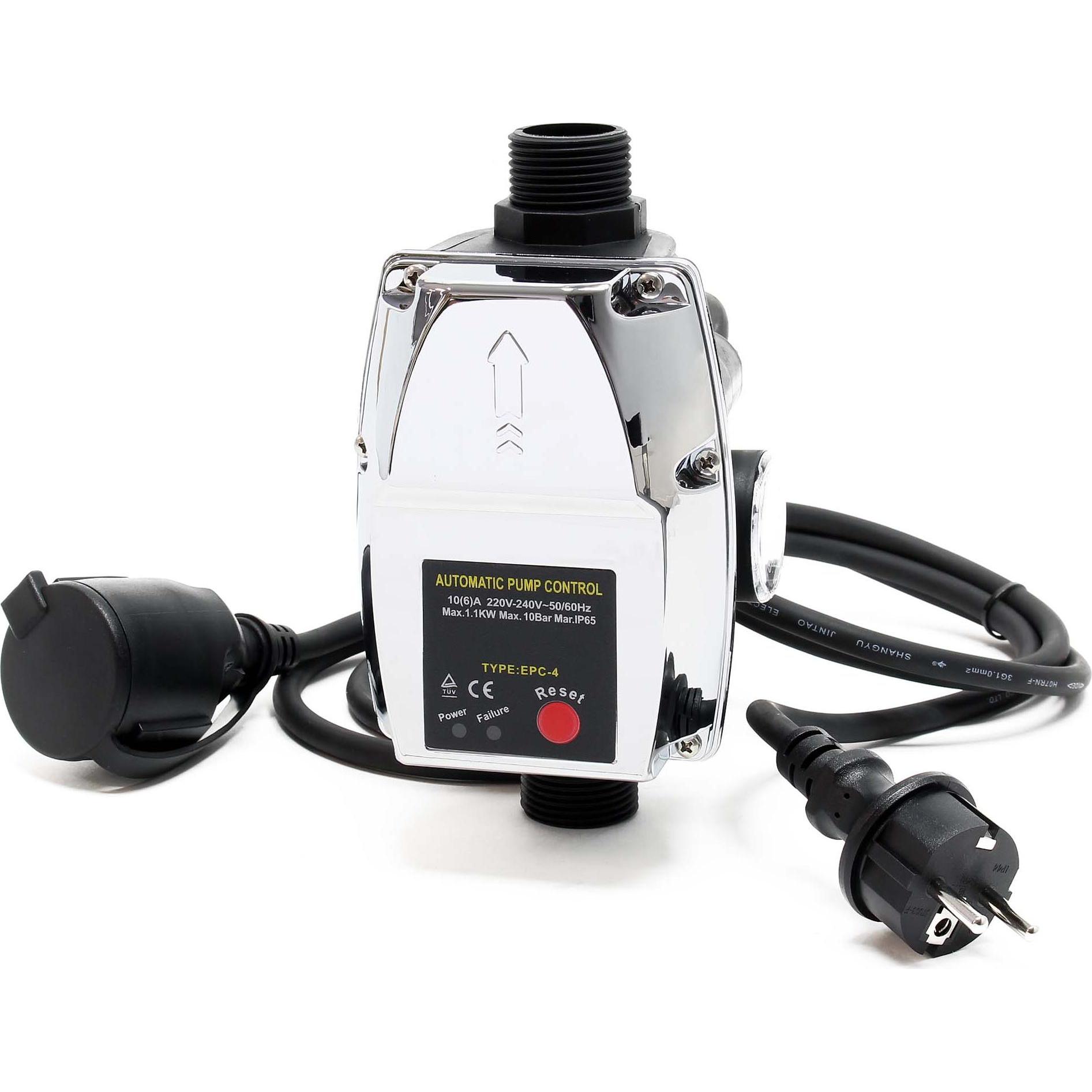 Wiltec, Wasserpumpe, Druckschalter Kabel EPC-4 230V 1-phasig Pumpensteuerung Hauswasserwerk (Hauswasserpumpe)
