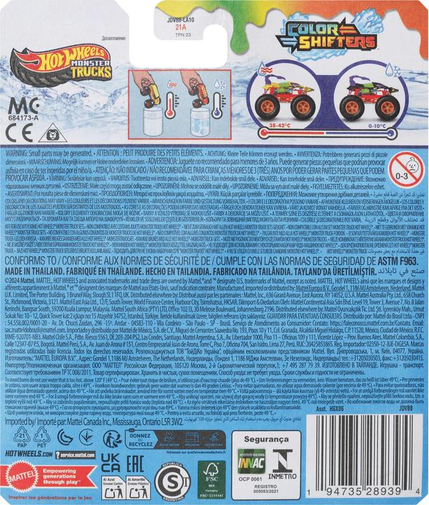 Immagine prodotto Hot Wheels Monster Trucks Color Shifters 1:64