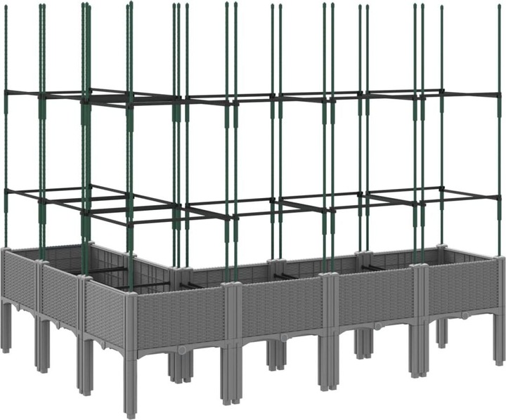 Actual product image VidaXL Planter with trellis PP