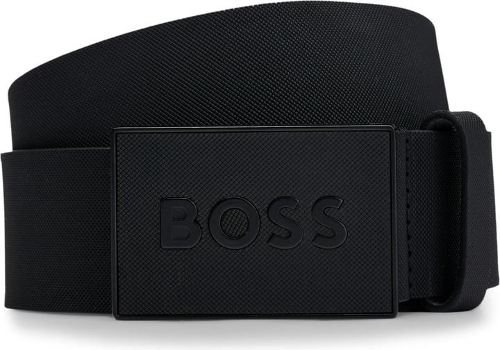 Hugo Boss Unisex Riem mit schwarzer Hardware und Logo-Gravur (90)