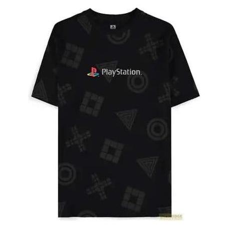 Difuzed, Mannen, T-shirts, PlayStation T-Shirt Logo All Over Print Grösse M, (M)