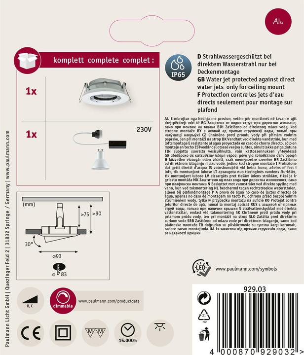 Produktbild Paulmann Einbauleuchte Nova Plus Set (460 lm, GU10)