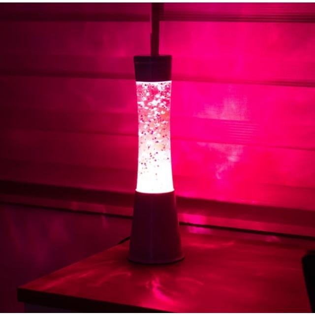 Actual product image Fisura Tower lava lamp white & glitter hearts (E27)