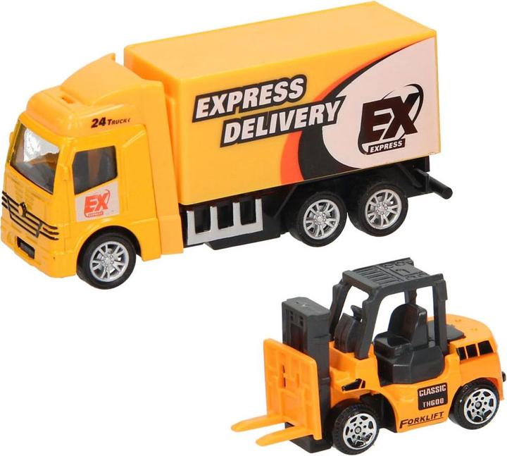 Actual product image Toi-Toys Tow truck with metal friction and car