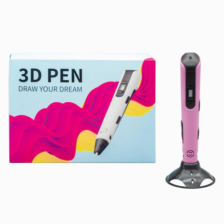 Monox 3D Stift Big Pack, Starterset inkl. Filamente, Silikonmatte, Vorlagenheft - rosa