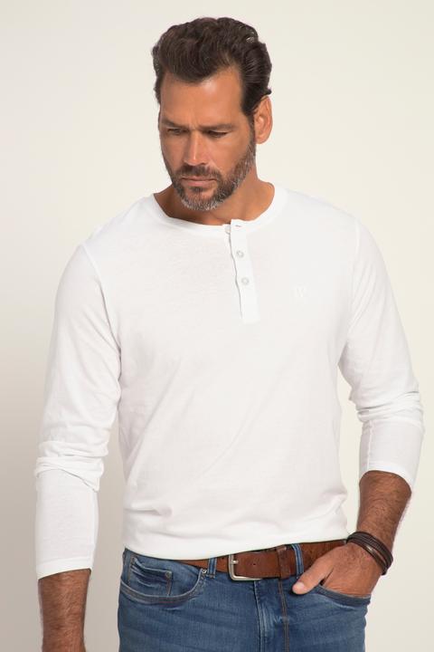Produktbild JP1880 Henley, Basic, Shirt, Langarm, Knopfleiste, bis 8XL (3XL)