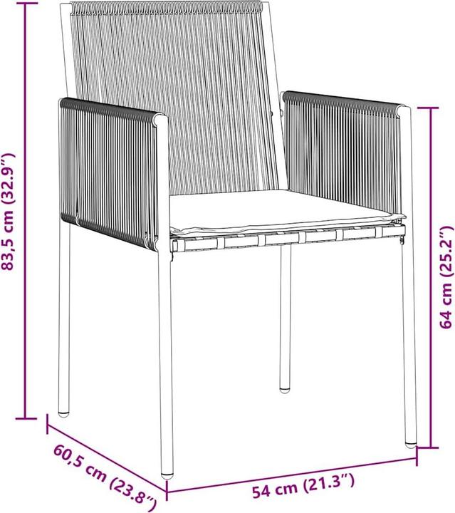 Produktbild vidaXL Garten Essgruppe (160 x 80 x 73 cm)
