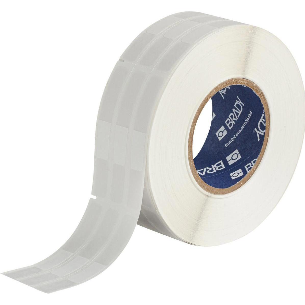 Brady, Etiketten, THTRO-293-427-3, Selbstlaminierende drehbare Etiketten, Vinyl, Weiss/Transparent, 12.70 x 27.