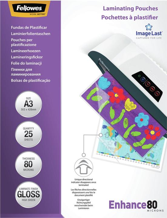 Image du produit Fellowes Améliorer 80 (A3, 25 pcs, 80 µm)