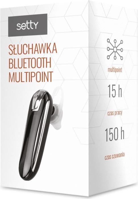 Actual product image Setty multipoint bluetooth earphone SBM-01 black JO (15 h, Wireless)