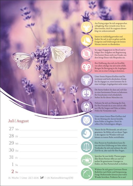 Produktbild Harenberg Horoskope Wochenkalender 2026 - Wochenkalender mit Prognosen für alle Sternzeichen