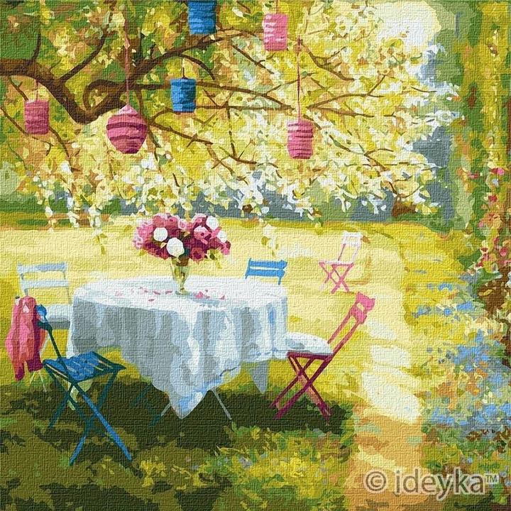 Produktbild Ideyka Malen nach Zahlen - Frühlingslaternen 50x50cm