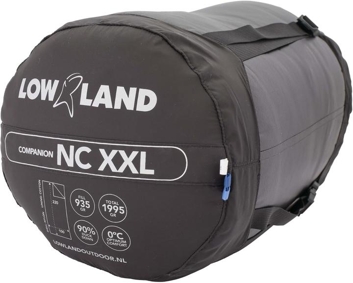 Productafbeelding Lowland OUTDOOR Donzen slaapzak - Nylon/Katoen - 220 x 200 cm - 2350 gr - +0C (220 cm)