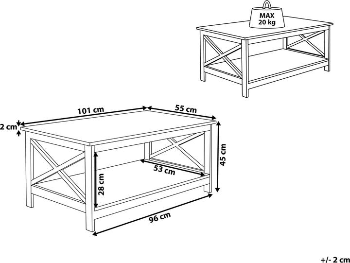Image du produit Beliani Foster (55 x 100 x 45 cm)