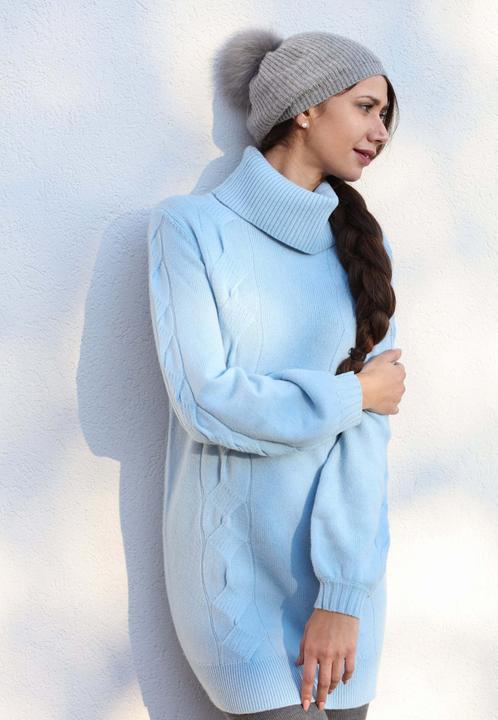 Image du produit Bellemere Dress Merino-Cashmere Turtleneck Mini-Sweater (S)