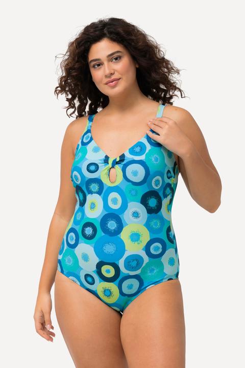 Produktbild Ulla Popken Badeanzug, Kreise, Softcups, Keyhole (52)