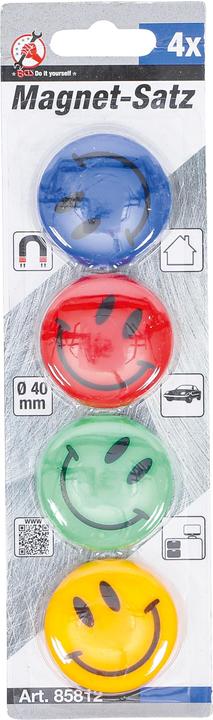 Image du produit BGS Jeu d’aimants Smile Ø 40 mm 4 pièces (4x)