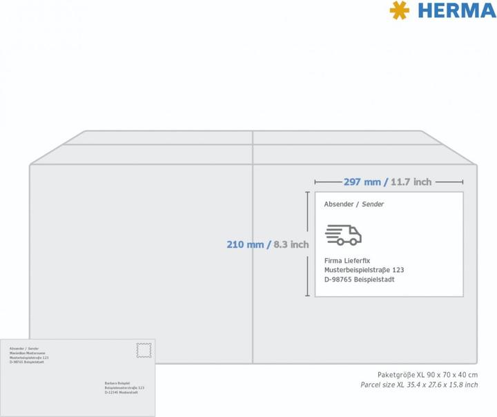 Actual product image Herma Universal labels A4