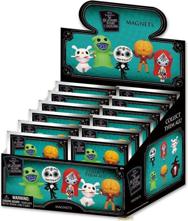 Monogram Int. Nightmare before Christmas Magnete blind pack Series 2 Display (12) (12 x)