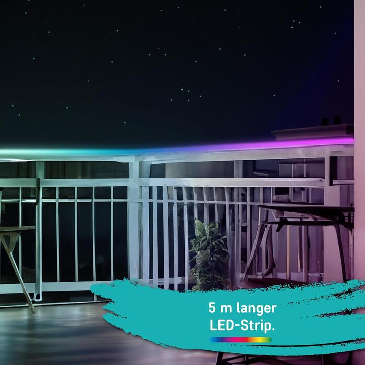 Actual product image Müller Licht LED light strip Strip smart RGB digital 5m Music Sensor IP 44 21000127 (RGB, 500 cm, Outdoor)