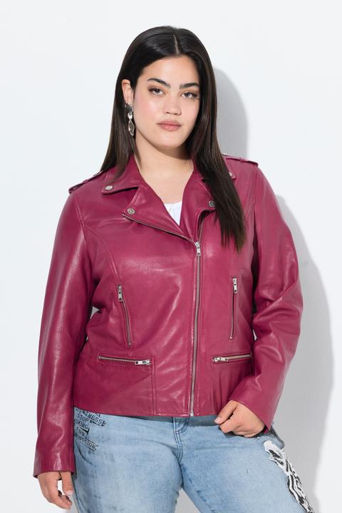 Produktbild Angel of Style Leder-Bikerjacke, Metallzipper, Komplettfutter (46)