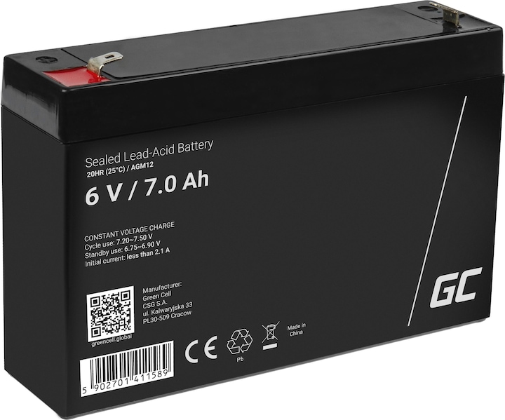 GreenCell AGM12 (6 V, 7000 mAh)